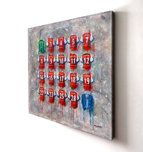 Arsenal Invincibles Print - A Highbury Collection 20x20 Canvas - Terry Kneeshaw Art