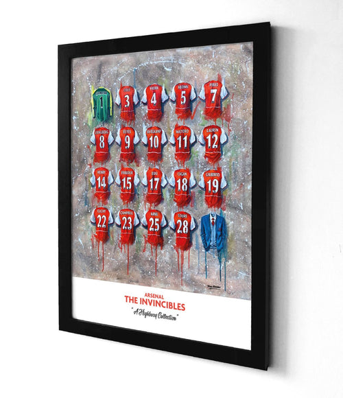 Arsenal 'Invincibles' Shirts - A2 Signed Limited Edition Prints - Terry Kneeshaw Art