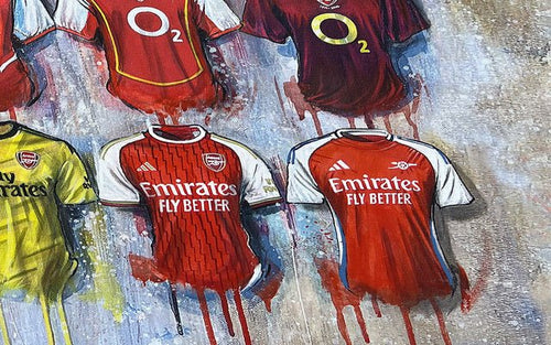 Arsenal Shirts 2024 - A2 Personalised Limited Edition Prints - Terry Kneeshaw Art