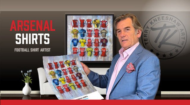 Arsenal Shirts 2024 - A2 Signed Limited Edition Prints (Pre - Order) - Terry Kneeshaw Art