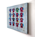 Aston Villa Shirts 30x30 Canvas - Terry Kneeshaw Art