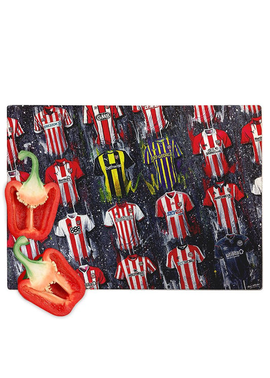 Brentford Shirts - A Bees Collection Chopping Board - Terry Kneeshaw Art