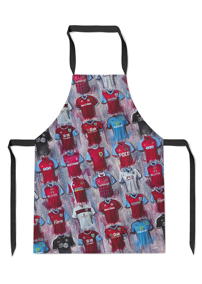 Burnley Football Shirts - A Claret's Collection Apron - Terry Kneeshaw Art