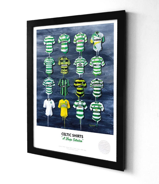 Celtic FC Shirts A3 - Terry Kneeshaw Art