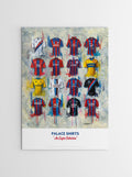 Crystal Palace FC Shirts - A2 Signed Limited Edition Prints - Terry Kneeshaw Art