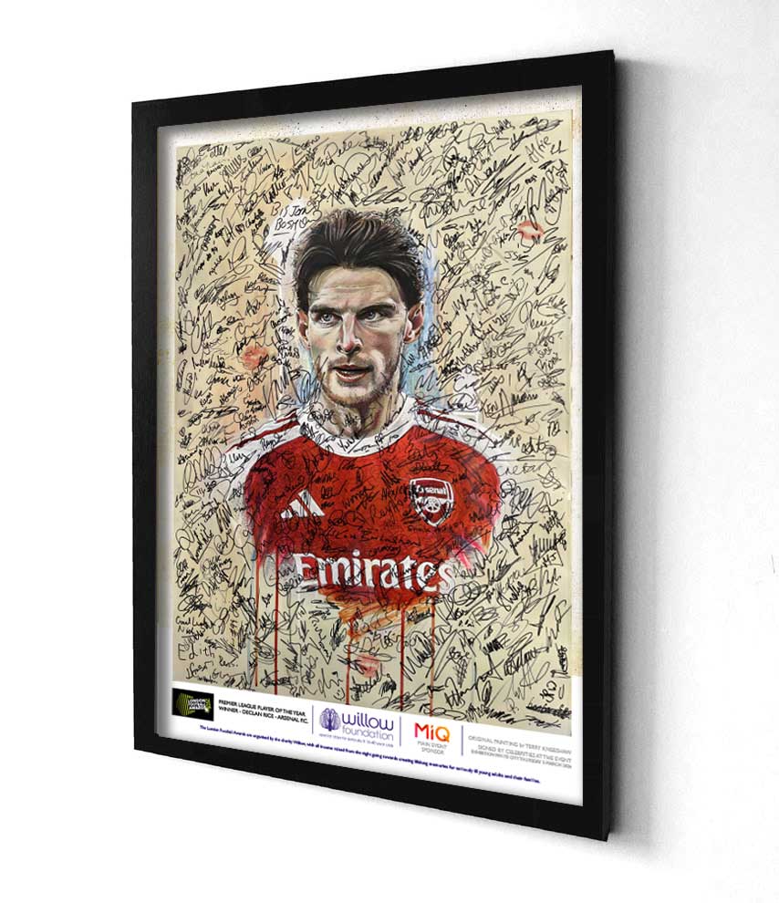 Declan Rice Arsenal Charity Art Print | Willow Foundation - Terry Kneeshaw Art