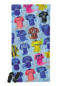 Everton Shirts - A Toffee's Collection Beach Towel - Terry Kneeshaw Art