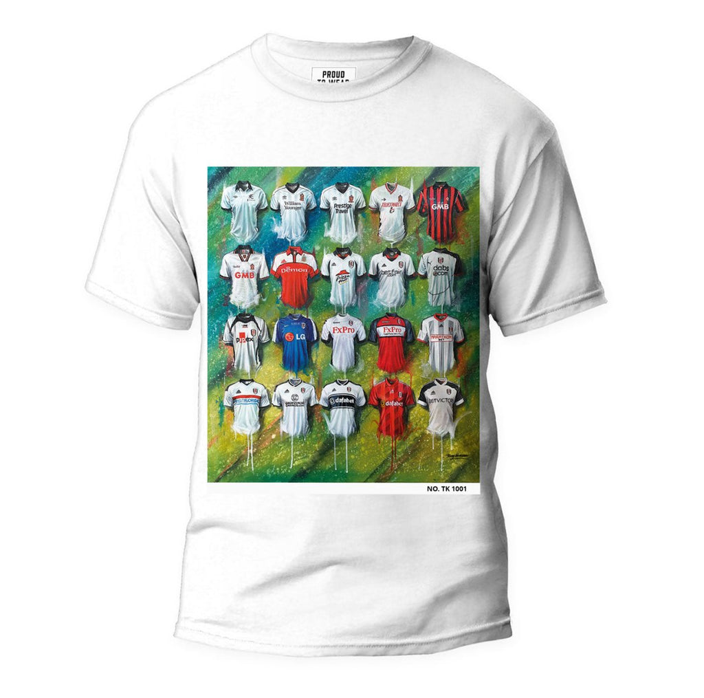 Fulham FC Shirts - A Cottagers Collection T Shirts - Terry Kneeshaw Art
