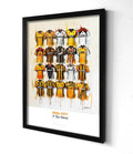 Hull City FC Shirts - A2 Signed Limited Edition Personalised Prints - Terry Kneeshaw Art