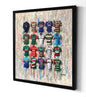 Leicester Tigers Shirts 30x30 Canvas - Terry Kneeshaw Art