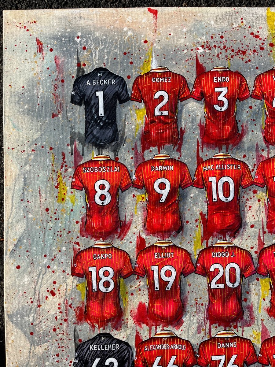 Liverpool 24/25 Champions - Framed 20 x 20 Canvas - Terry Kneeshaw Art