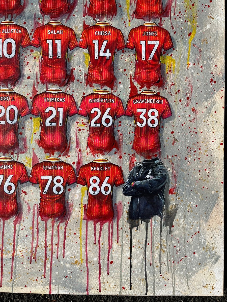 Liverpool 24/25 Champions - Framed 20 x 20 Canvas - Terry Kneeshaw Art