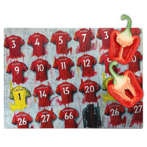 Liverpool Champs 21 Chopping Board - Terry Kneeshaw Art