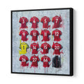 Liverpool FC 19/20 Champions Shirts 20x20 Canvas - Terry Kneeshaw Art