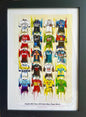 Lloyds Tour of Britain 2025 Cycling Shirts Framed A3 - Terry Kneeshaw Art