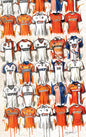 Luton Town Shirts Tea Towel - Terry Kneeshaw Art