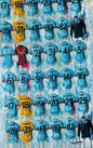 Man City Treble Winners Tea Towel - Terry Kneeshaw Art