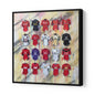 Manchester United Shirts Red Devils 20x20 Canvas - Terry Kneeshaw Art