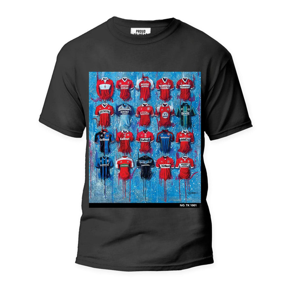 Middlesborough FC Shirts - A Boro Collection T Shirt - Terry Kneeshaw Art