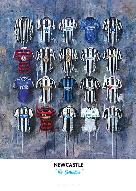 Newcastle Shirts - A2 Signed Limited Edition Prints - Terry Kneeshaw Art