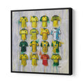 Norwich City FC Shirts 20x20 Canvas - Terry Kneeshaw Art