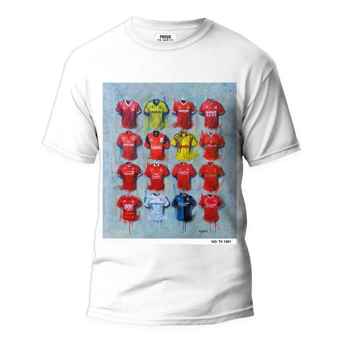 Nottingham Forest Shirt - A Tricky Trees Collection T Shirt (Sale) - Terry Kneeshaw Art
