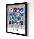 QPR FC Shirts - A2 Signed Limited Edition Prints - Terry Kneeshaw Art