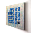 Rangers FC Champions Shirts 30x30 Canvas - Terry Kneeshaw Art