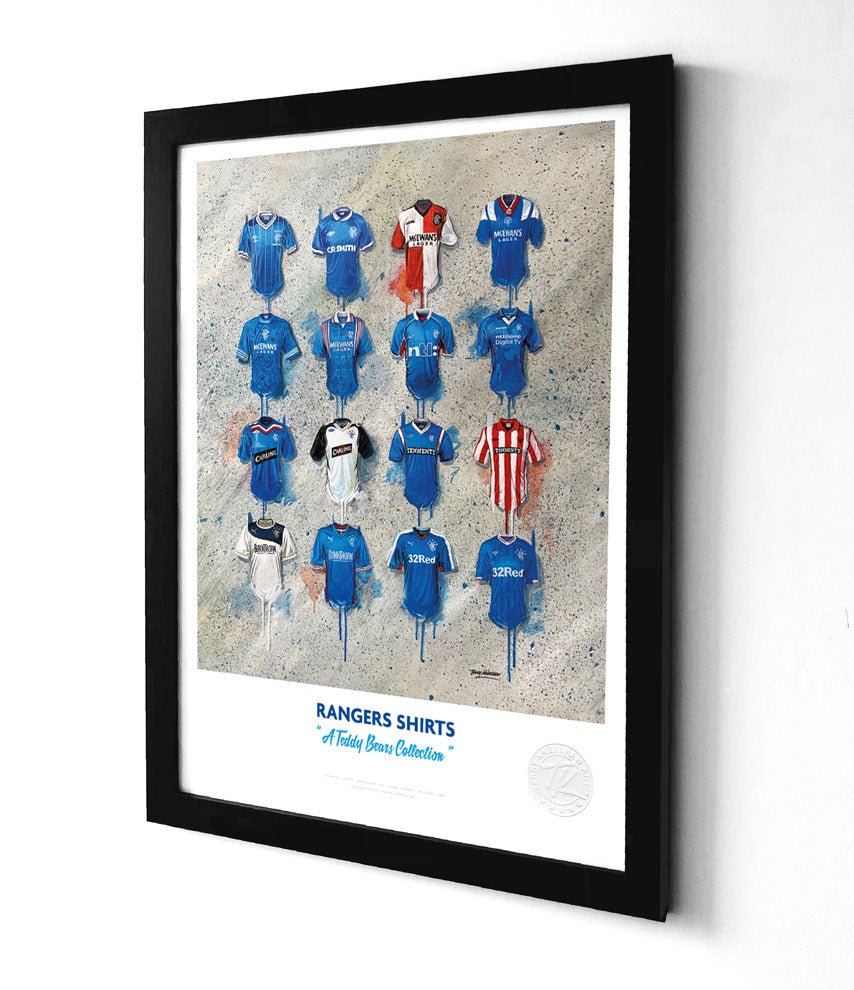 Rangers FC Shirts A3 - Terry Kneeshaw Art