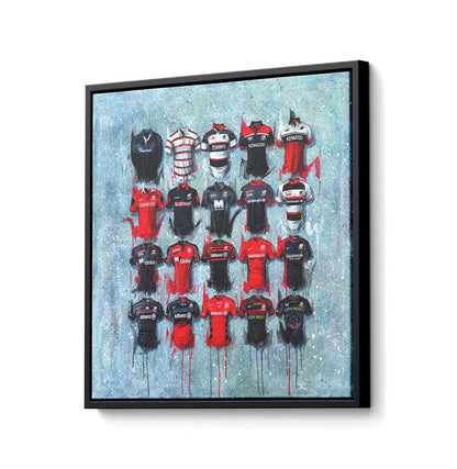 Saracens Shirts 40x40 Canvas - Terry Kneeshaw Art