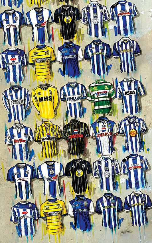 Sheffield Wednesday Tea Towel - Terry Kneeshaw Art
