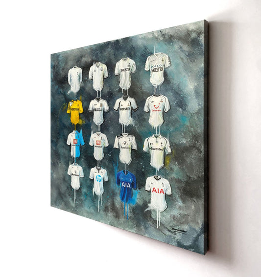 Spurs FC Shirts 30x30 Canvas - Terry Kneeshaw Art