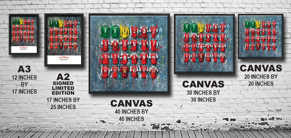 Sunderland FC Shirts 30x30 Canvas - Terry Kneeshaw Art