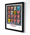 Sunderland FC Shirts A3 - Terry Kneeshaw Art
