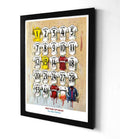 West Ham European Champions Squad Shirts A2 Signed Limited Edition Print - Terry Kneeshaw Art