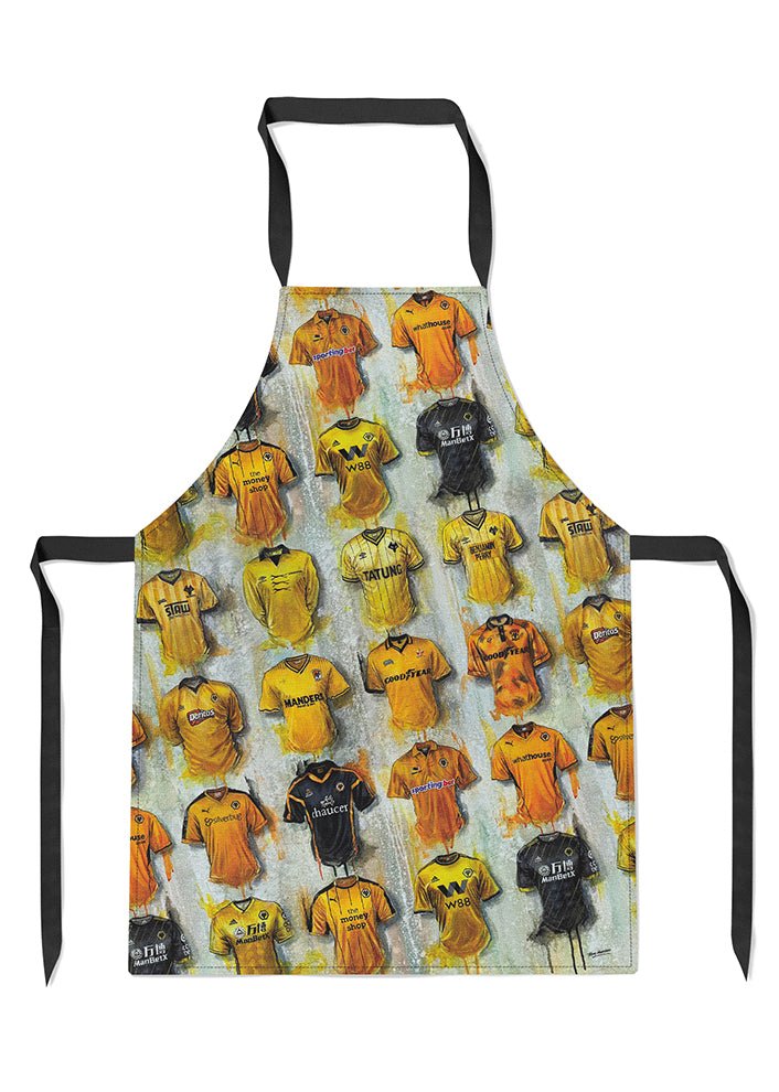 Wolverhampton Wanderers Football Shirts Apron – Terry Kneeshaw Art