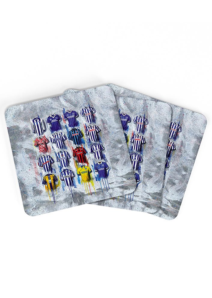 Brighton And Hove Albion Shirts - A Seagull's Collection Coasters - Terry Kneeshaw Art