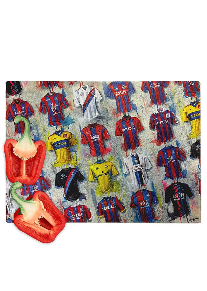 Crystal Palace FC Shirts - An Eagle's Collection Chopping Board - Terry Kneeshaw Art